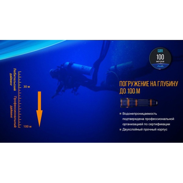 Фонарь для дайвинга Fenix SD11 Cree XM-L2 U2