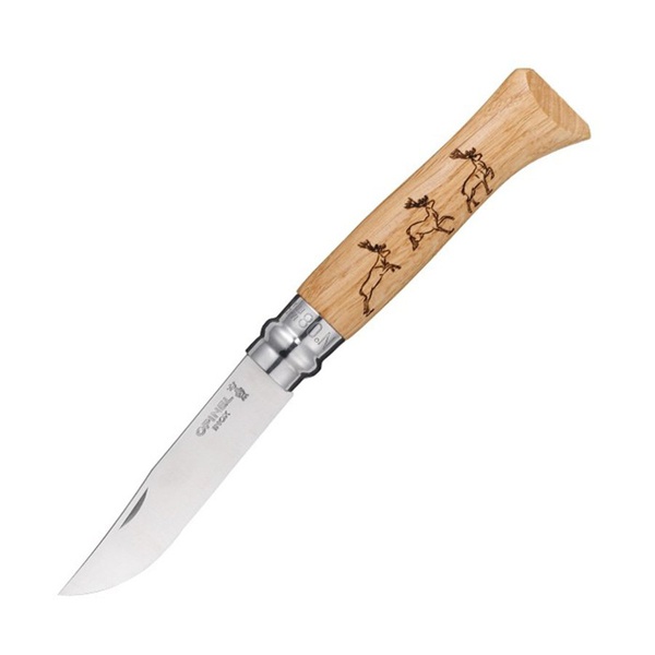 Нож Opinel №8 Animalia гравировка олени