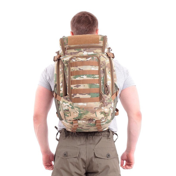 Рюкзак KE Tactical Sturm 40л 1000 Den (стропы multicam, велкро coyote) multicam