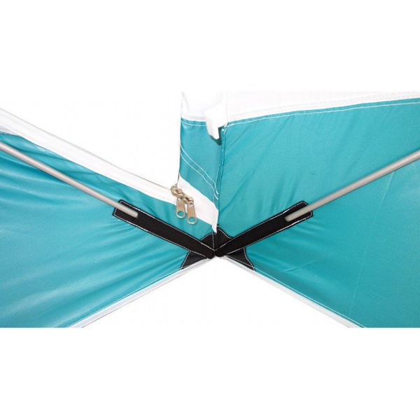 Палатка для зимней рыбалки Пингвин Призма Премиум 215x215 (1-сл) (каркас В95Т1) бело-зелёный