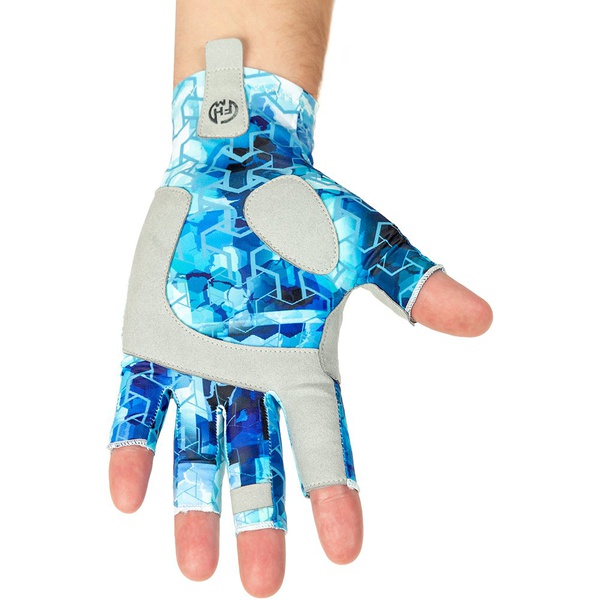 Перчатки FHM Mark принт голубой