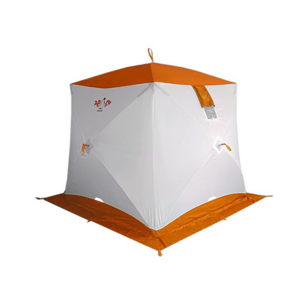 Палатка для зимней рыбалки Пингвин Призма Премиум 215x215 (1-сл) бело/оранжевый