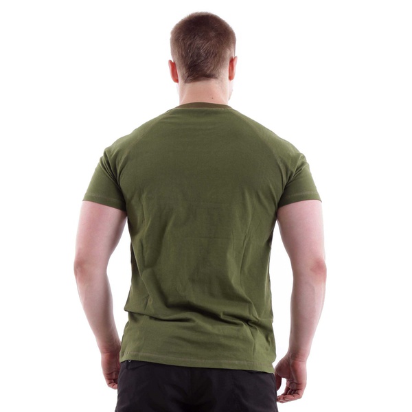 Футболка Keotica "Быть воином - жить вечно" олива с черным