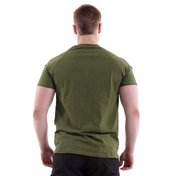 Футболка Keotica "Сила Треба Даждьбог" олива с белым