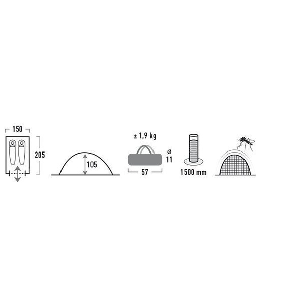 Палатка High Peak Monodome PU