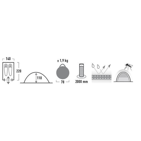 Палатка High Peak Stella 2 купить в интернетмагазине Адвентурика