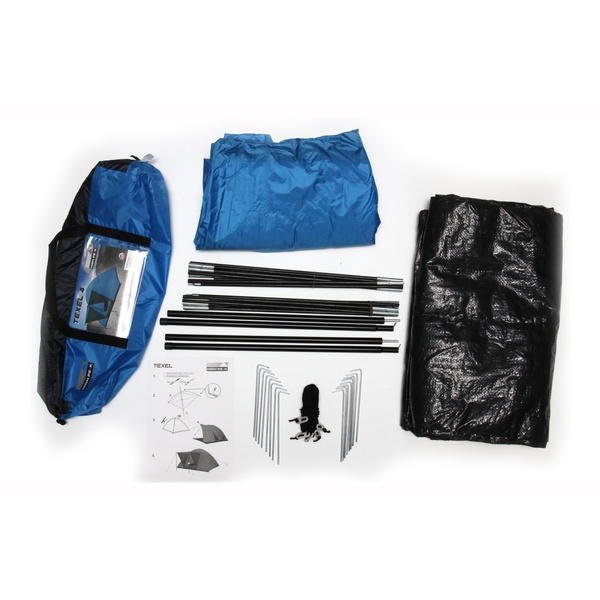 Палатка High Peak Texel 4 синий/серый