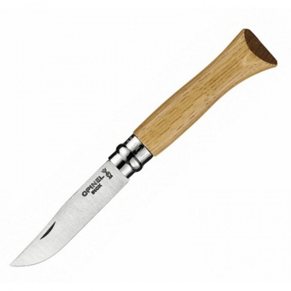Нож Opinel №6 нержавеющая сталь, дубовая рукоять