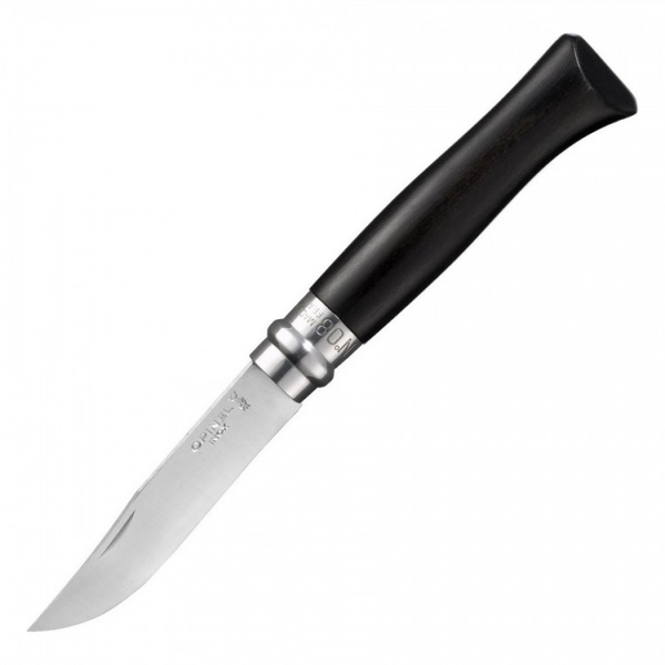 Нож Opinel №8 нержавеющая сталь, рукоять из эбенового дерева