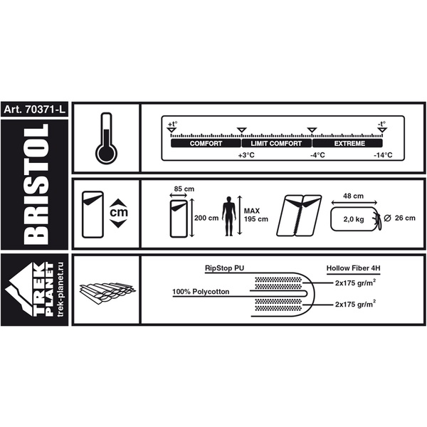 Спальный мешок Trek Planet Bristol