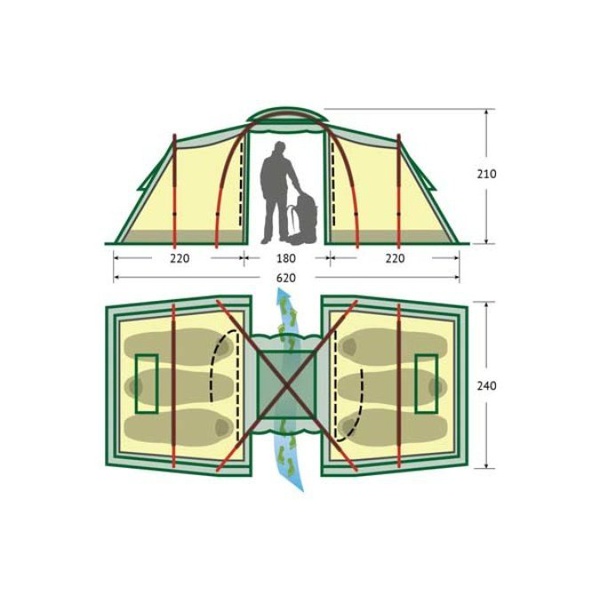 Палатка Alexika Maxima 6 Luxe