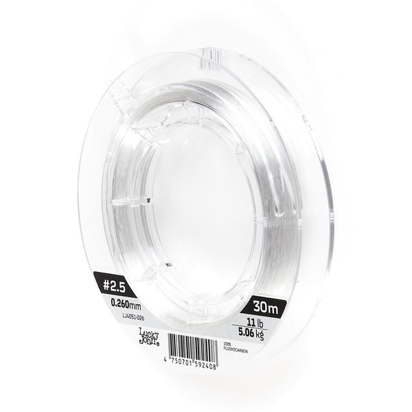 Леска монофильная Lucky John Fluorocarbon Hard 030/026