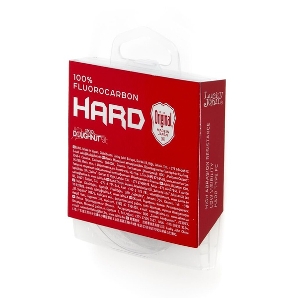 Леска монофильная Lucky John Fluorocarbon Hard 030/026