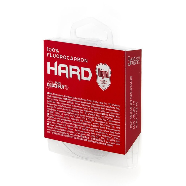 Леска монофильная Lucky John Fluorocarbon Hard 030/028