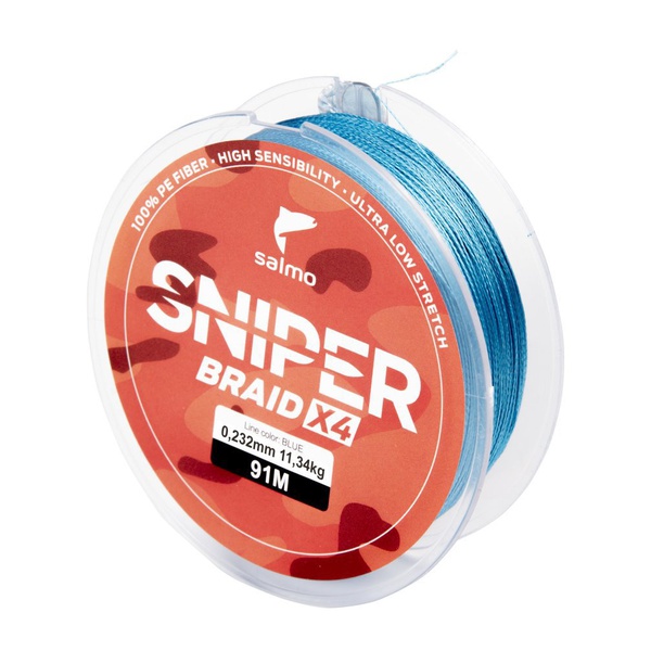 Леска плетеная Salmo Sniper Braid Blue 091/023