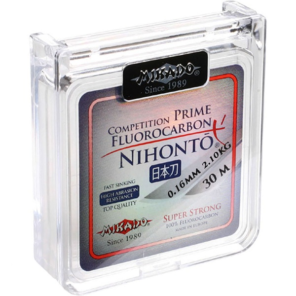Леска мононить летняя Mikado Nihonto Fluorocarbon Prime 0,16 (30 м) - 2.10 кг