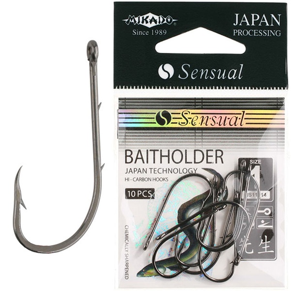 Крючки Mikado Sensual - Baitholder №2 BN с ушком (10 шт)