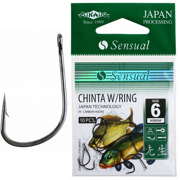 Крючки Mikado Sensual - Chinta W/Ring №14 BN с ушком (10 шт)