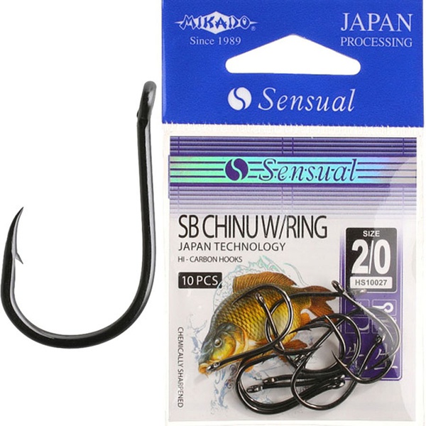 Крючки Mikado Sensual - Chinta W/Ring №2 BN с ушком (10 шт)