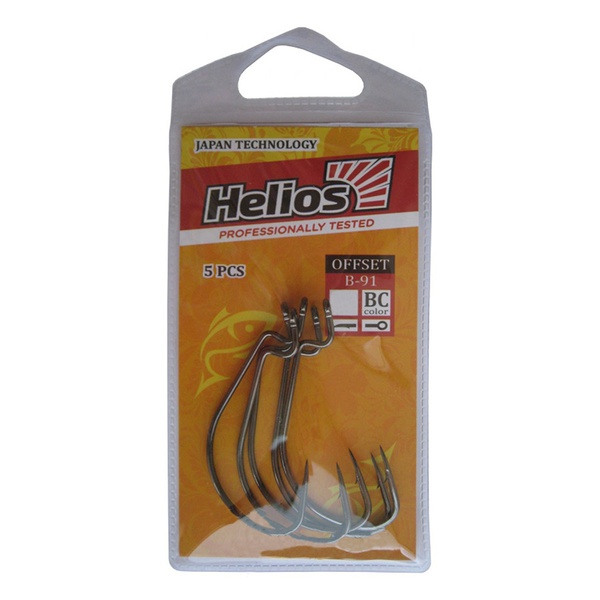 Крючки офсетные Helios B-91 №1 (5шт)