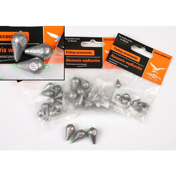 Грузило Mikado оливка скользящая с PVC кембриком 16 г (2 шт)