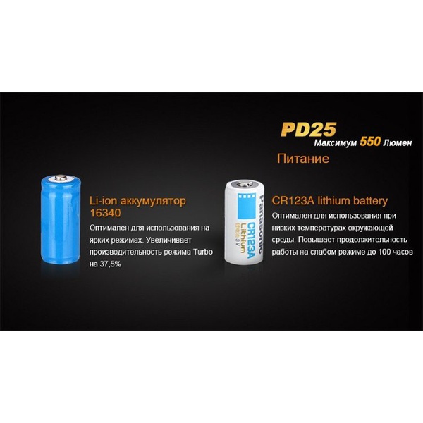 Фонарь Fenix PD25 c аккумулятором