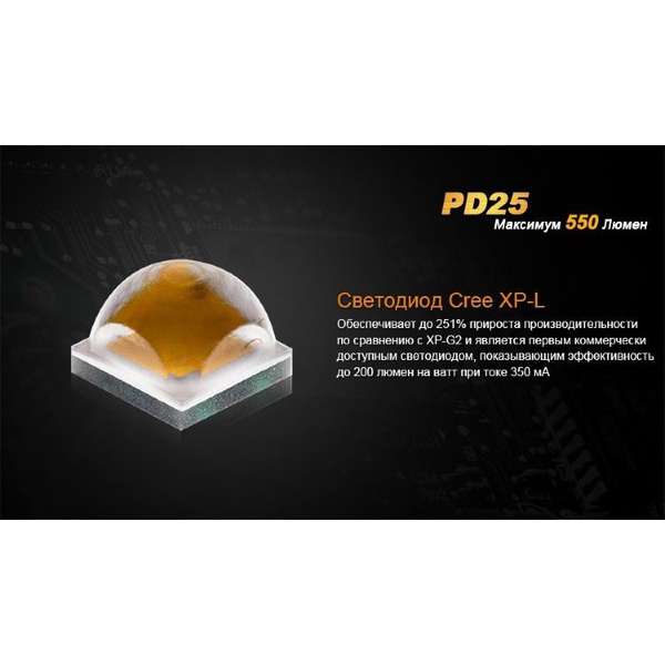 Фонарь Fenix PD25 c аккумулятором