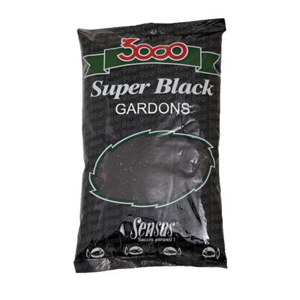 Прикормка Sensas 3000 Super Black Gardons 1кг