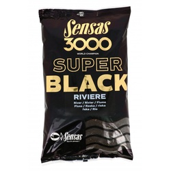 Прикормка Sensas 3000 Super Black Riviere 1кг