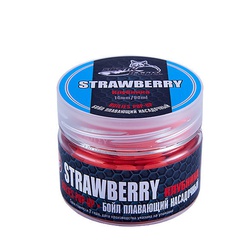 Бойлы насадочные плавающие Sonik Baits Strawberry Fluo Pop-ups 14мм (90мл) клубника