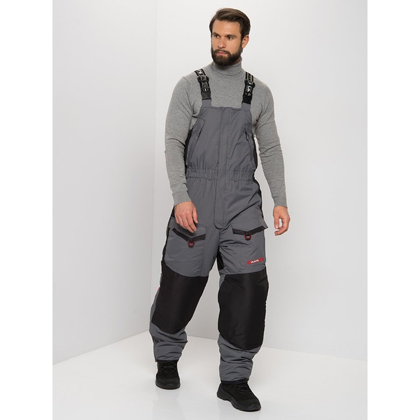 Костюм зимний Huntsman Siberia серый/чёрный, тк. Breathable