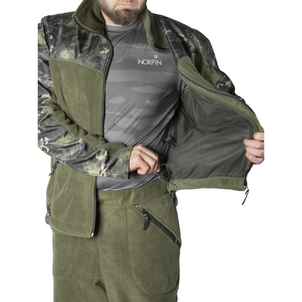 Флисовый костюм Norfin Berings Camo Green
