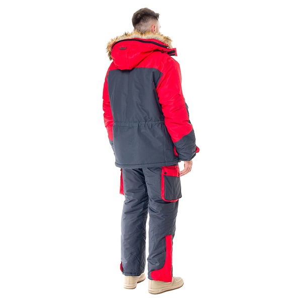 Костюм Huntsman Печора серый/красный, тк. Оксланд