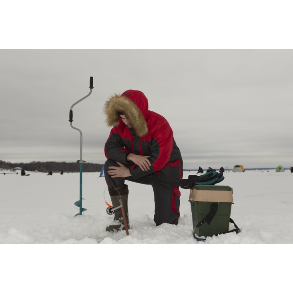 Костюм Huntsman Печора серый/красный, тк. Оксланд