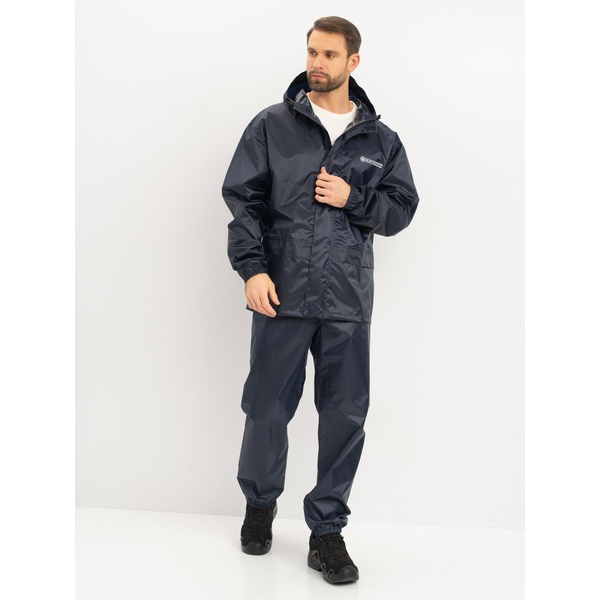 Костюм влаго-ветрозащитный Huntsman Склон-2 Тёмно-синий, тк. Таффета