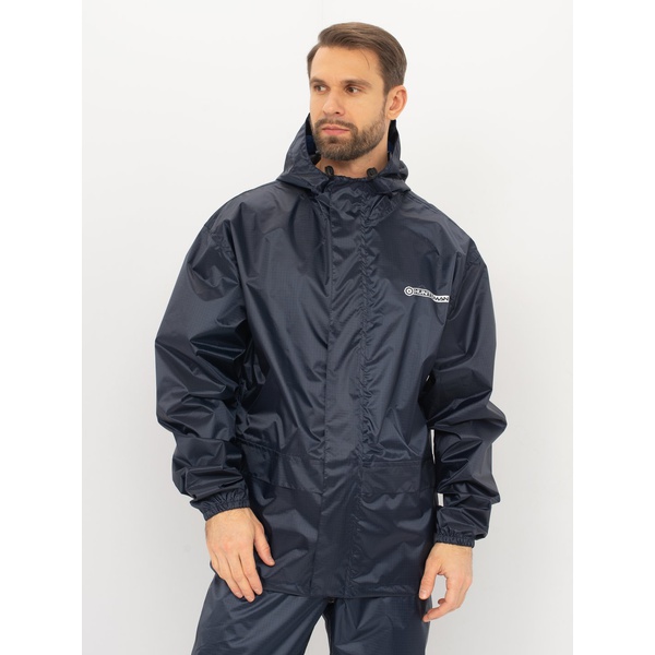 Костюм влаго-ветрозащитный Huntsman Склон-2 Тёмно-синий, тк. Таффета