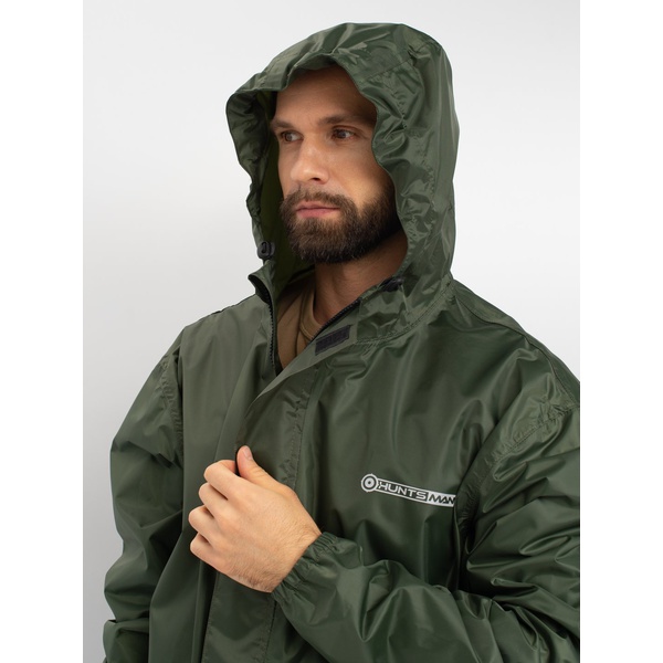 Костюм влаго-ветрозащитный Huntsman Шторм Зелёный, тк. Таффета PVC