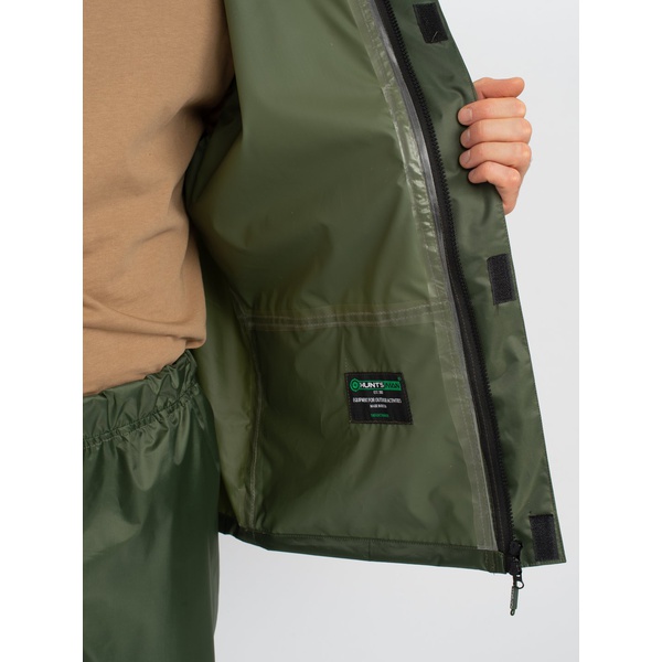 Костюм влаго-ветрозащитный Huntsman Шторм Зелёный, тк. Таффета PVC