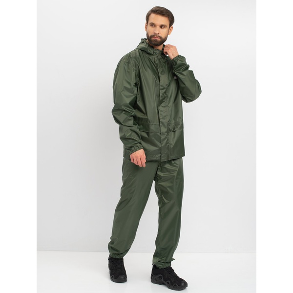 Костюм влаго-ветрозащитный Huntsman Шторм Зелёный, тк. Таффета PVC