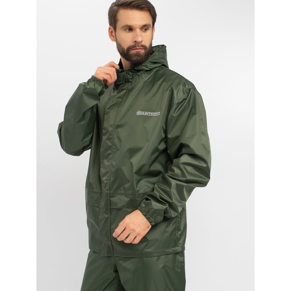 Костюм влаго-ветрозащитный Huntsman Шторм Зелёный, тк. Таффета PVC