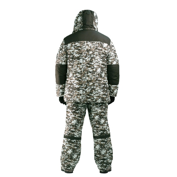 Костюм с подогревом RedLaika Горка-Норд серый пиксель, 8-30 часов, ДУ (6000 mAh)