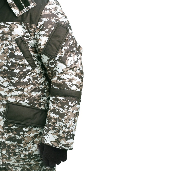 Костюм с подогревом RedLaika Горка-Норд серый пиксель, 8-30 часов, ДУ (6000 mAh)