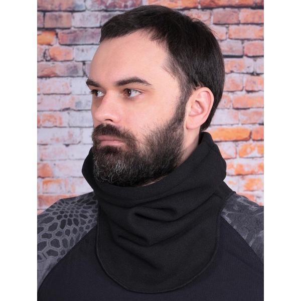 Шарф Keotica морской флисовый чёрный