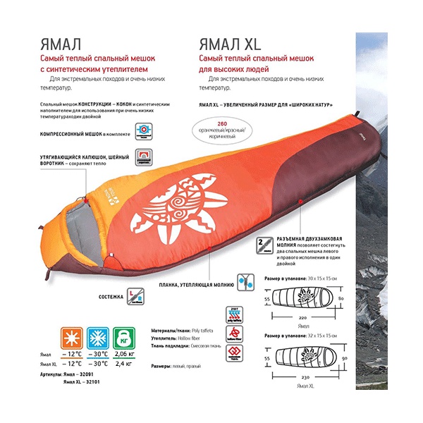 Мешок спальный Nova Tour Ямал