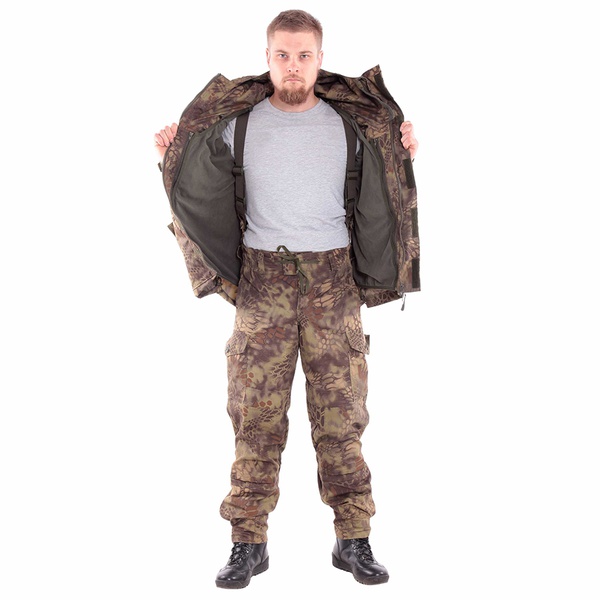 Костюм Keotica Горка-5 со съемной флисовой жилеткой рип-стоп с налокотниками и наколенниками python