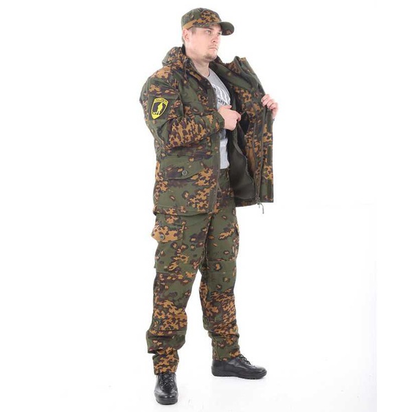 Костюм Keotica Горка-5 со съемной флисовой жилеткой рип-стоп с налокотниками и наколенниками партизан