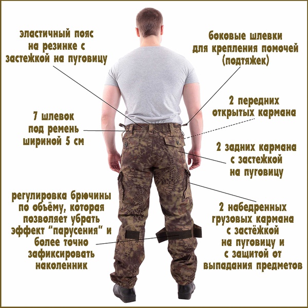 Костюм KE Tactical Снайпер-1 с налокотниками и наколенниками излом