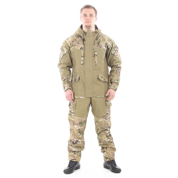 Костюм Keotica Горка-5 со съемной флисовой жилеткой с налокотниками и наколенниками хаки/multicam