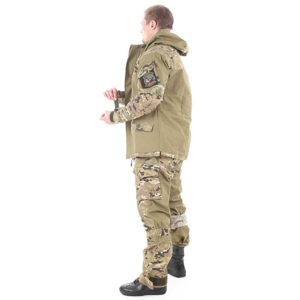 Костюм Keotica Горка-5 со съемной флисовой жилеткой с налокотниками и наколенниками хаки/multicam