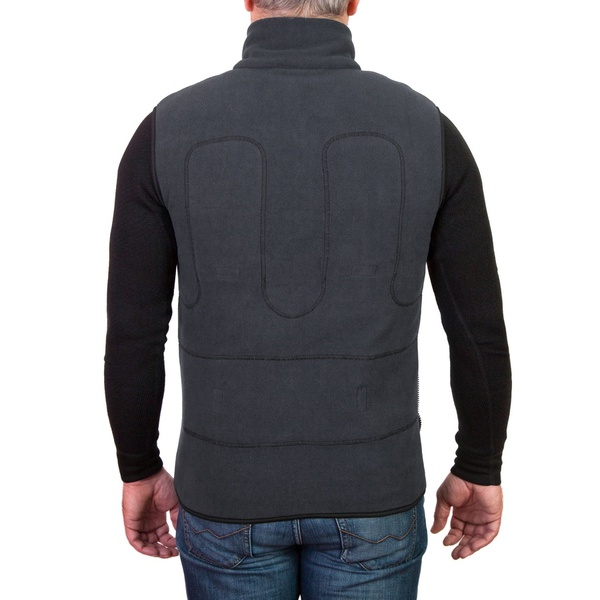 Флисовый жилет с подогревом RedLaika RL-05 серый, 6-22 часа (4400 mAh)